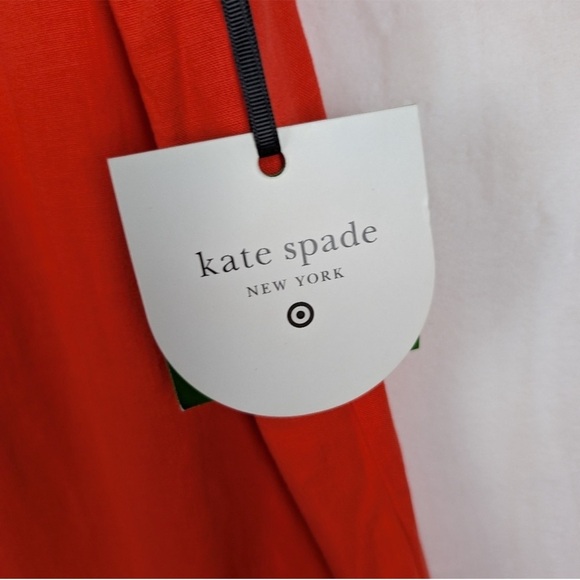 Kate spade x target orange/Red Sleeveless Scalloped Hem mini Dress XL. - Picture 6 of 7